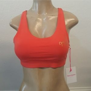 JUICY COUTURE SPORTS BRA, ORANGE SIZE MEDIUM